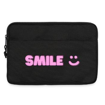 Lächeln-Print - Laptoptasche 13" - Schwarz - Vorne