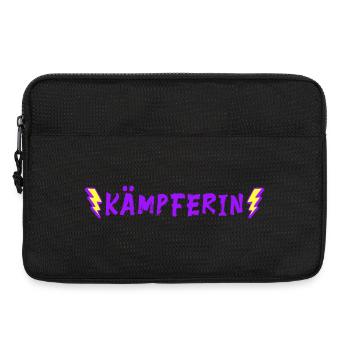Kämpferin - Glücksbringer - positive Vibes - Laptoptasche 13" - Schwarz - Vorne
