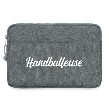 Handballspieler - Laptoptasche 13" - Grau meliert - Vorne