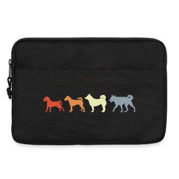 Évolution canine vintage - Sacoche pour ordinateur portable 13 pouces - noir - Devant