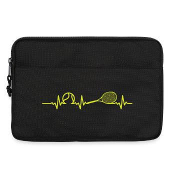 tennis heartbeat joueur de tennis - Sacoche pour ordinateur portable 13 pouces - noir - Devant