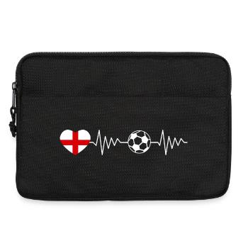 England Fussball Herzschlag - Laptoptasche 13" - Schwarz - Vorne