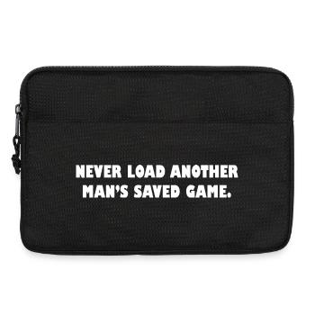 Never Load La partie sauvegardée d’un autre homme - Sacoche pour ordinateur portable 13 pouces - noir - Devant