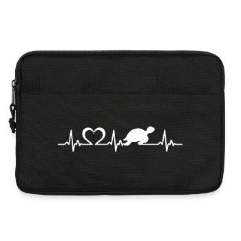 Turtle Heartbeat Slow Tortoise - Laptop bag 13" - black - Front