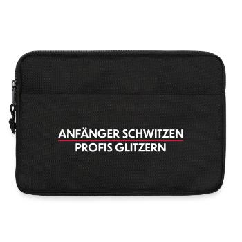 Anfänger schwitzen, Profis Glitzern - Laptoptasche 13" - Schwarz - Vorne