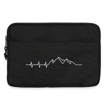 Montagne de battement de cœur - Sacoche pour ordinateur portable 13 pouces - noir - Devant