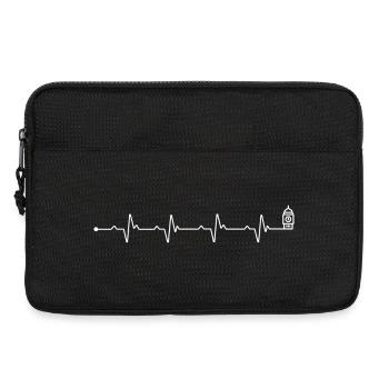 Herzschlag Big Ben - Laptoptasche 13" - Schwarz - Vorne