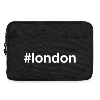 LONDON England UK Hashtag - Laptop bag 13" - black - Front