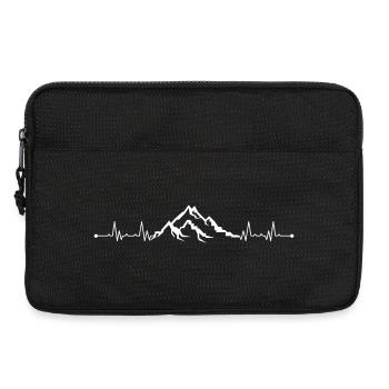 Heartbeat mountain - Laptop bag 13" - black - Front