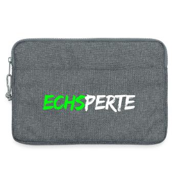 Echsperte - Experte, lustiger Wortwitz - Laptoptasche 13" - Grau meliert - Vorne