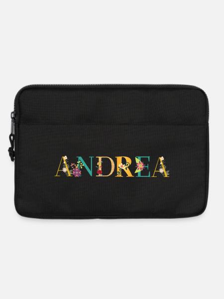 ANDREA name decorated with flowers - Laptop bag 13" - black