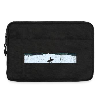 Große Welle - Laptoptasche 13" - Schwarz - Vorne