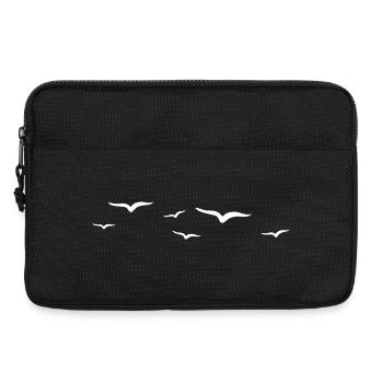 Illustration abstraite d’oiseau volant - Sacoche pour ordinateur portable 13 pouces - noir - Devant