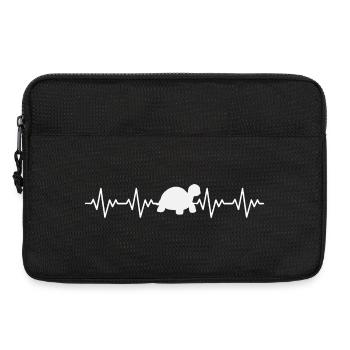 Tortoise ECG heartbeat - Laptop bag 13" - black - Front