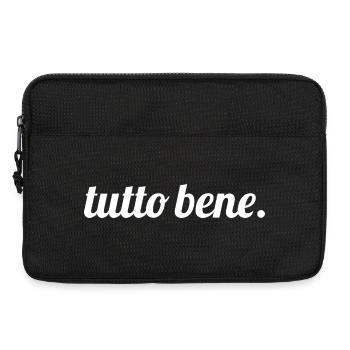 Tutto Bene | Italienischer Schriftzug - Laptoptasche 13" - Schwarz - Vorne