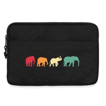 Elefant Vintage Geschenk Afrika - Laptoptasche 13" - Schwarz - Vorne