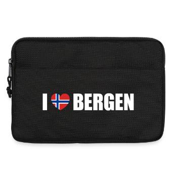 I love Bergen Norwegen - Laptoptasche 13" - Schwarz - Vorne