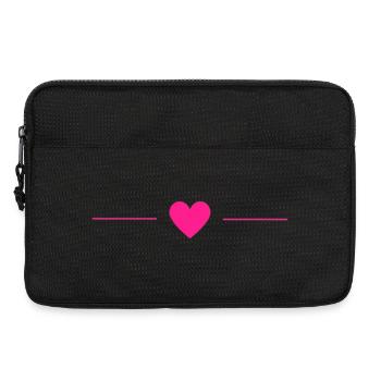 Minimal Pink Heart | Simple Love Design - Laptoptasche 13" - Schwarz - Vorne