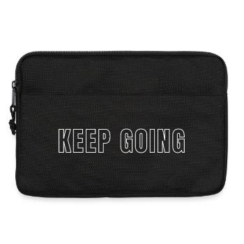 KEEP GOING Bleib Dran: Motivationsschrift - Laptoptasche 13" - Schwarz - Vorne