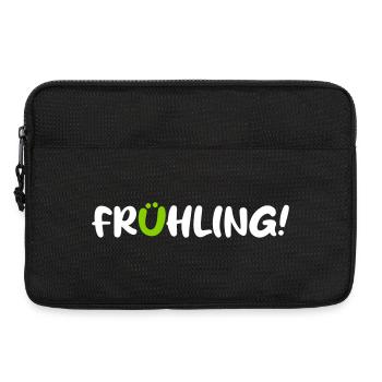Frühling Saison Camping coole Quotes Comic Gesicht - Laptoptasche 13" - Schwarz - Vorne