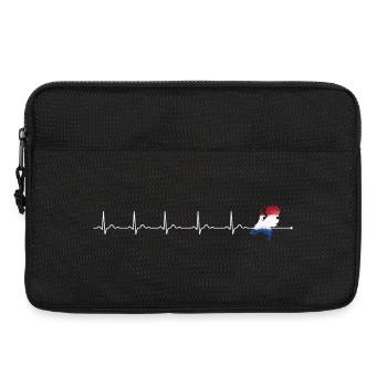 Heartbeat drapeau netheland - Sacoche pour ordinateur portable 13 pouces - noir - Devant