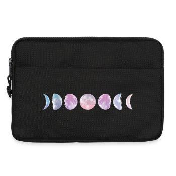 Pastellfarbene Mondphasen - Laptoptasche 13" - Schwarz - Vorne