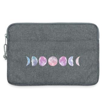 Pastellfarbene Mondphasen - Laptoptasche 13" - Grau meliert - Vorne