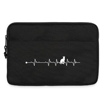 Katze an der Pulsleitung - Laptoptasche 13" - Schwarz - Vorne
