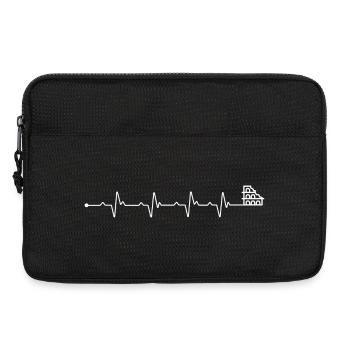 Heartbeat Train Skyline - Laptop bag 13" - black - Front