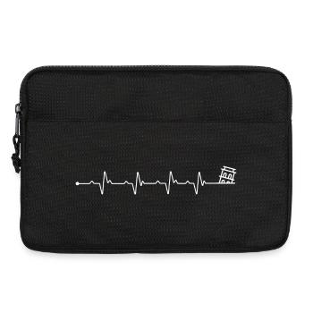 Heartbeat tower of Pisa - Laptop bag 13" - black - Front