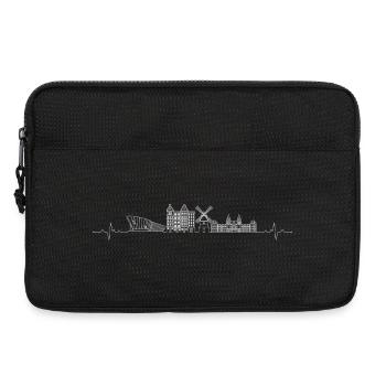 Heartbeat skyline amsterdam - Laptop bag 13" - black - Front