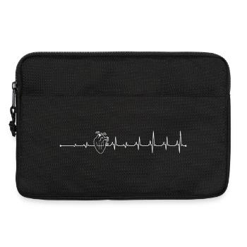 Puls-Heartbeat-Linien-Skizze - Laptoptasche 13" - Schwarz - Vorne