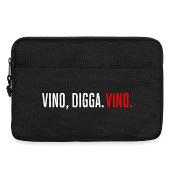 Vino, Digga. Vino. | Cooles Streetwear-Typo-Shirt - Laptoptasche 13" - Schwarz - Vorne