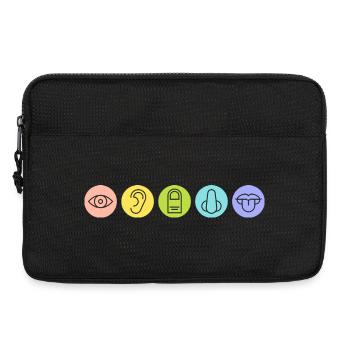 Fünf Sinne, Sinnesorgane, Medizin - Laptoptasche 13" - Schwarz - Vorne