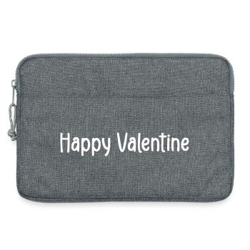 Happy Valentine - Laptop bag 13" - heather grey - Front