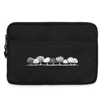 Timeless Forest Tree Row – Minimalist Nature - Laptop bag 13" - black - Front