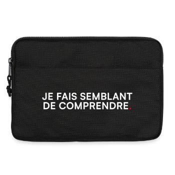 Ich tue so, als würde ich verstehen – Humor - Laptoptasche 13" - Schwarz - Vorne