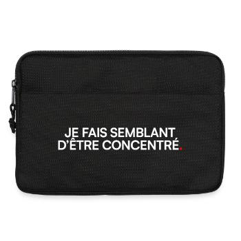 Ich tue so, als wäre ich auf Bürohumor fokussiert - Laptoptasche 13" - Schwarz - Vorne