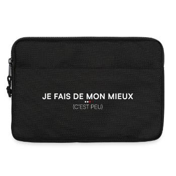 Je fais de mon mieux humour moderne - Sacoche pour ordinateur portable 13 pouces - noir - Devant