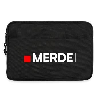 SHIT | Humor, minimalist reaction - Laptop bag 13" - black - Front