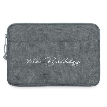 55e anniversaire - Sacoche pour ordinateur portable 13 pouces - gris chiné - Devant