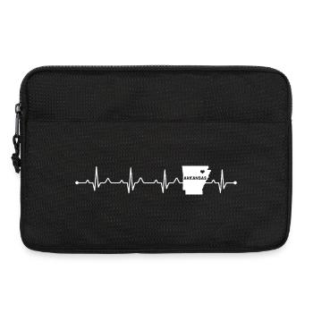 Minimal Arkansas State Heart Design - Laptop bag 13" - black - Front