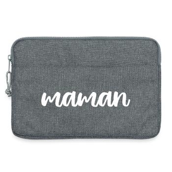 Maman - Sacoche pour ordinateur portable 13 pouces - gris chiné - Devant