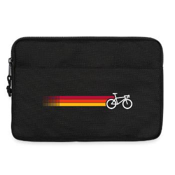 Sunset Stripes Bike Silhouette - Laptop bag 13" - black - Front