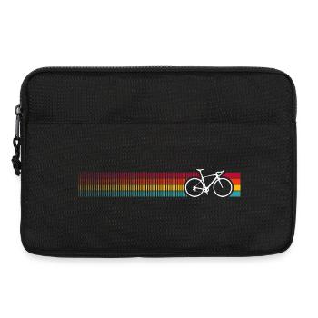 Lebendiges Regenbogen-Fahrradmuster - Laptoptasche 13" - Schwarz - Vorne