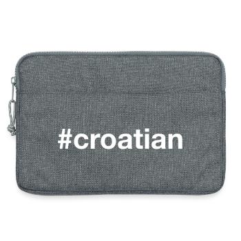 CROATIAN Croatia Kroatien Hashtag - Laptop bag 13" - heather grey - Front