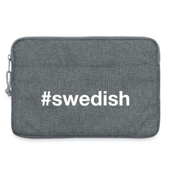 SUÉDOIS Hashtag Suède - Sacoche pour ordinateur portable 13 pouces - gris chiné - Devant