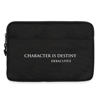 Heraclitus Quote Artistic Typography - Laptop bag 13" - black - Front