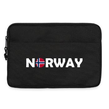 Norway Lettering with Flag - Norge - Norwegen - Laptoptasche 13" - Schwarz - Vorne