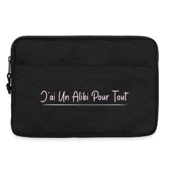 J’ai un alibi pour tout - Sacoche pour ordinateur portable 13 pouces - noir - Devant